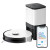 CW Office TP-Link Tapo RV30 Max Plus Robot Vacuum Cleaner & Auto-Empty Dock, white robot vacuum beside its auto-empty dock and a smartphone displaying the control app