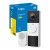 CW Office TP-Link Tapo D210 Video Doorbell Camera, 2K video doorbell with camera lens and button shown beside its retail box and white indoor chime.