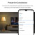 CW Office TP-Link Tapo L510B (2-Pack) Dimmable Smart Light Bulb, B22, 2-Pack, smartphone app showing customizable smart lighting presets beside a warm, softly lit living room