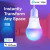 CW Office TP-Link Tapo L530B (2-Pack) Smart Wi-Fi Light Bulb, Multicolor, B22, 2-Pack, promotional image of a glowing multicolor smart bulb with Alexa and Hey Google compatibility