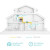 CW Office TP-Link TL-WPA7517 KIT AV1000 Gigabit Powerline AC Wi-Fi Kit, house diagram showing powerline networking and Wi-Fi coverage with HomePlug AV2 speeds up to 1000 Mbps and AC1200 dual-band Wi-Fi.
