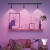 CW Office TP-Link Tapo L630 (2-Pack) Smart Wi-Fi Spotlight, Dimmable, 2-Pack, dimmable smart spotlights create colorful purple ambient lighting in a modern living room