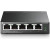 CW Office TP-Link TL-SG1005P 5-Port Metal Gigabit Desktop PoE Switch with 4-Port PoE+ (65W), front view showing five Ethernet ports and status indicators