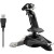 CW Office Genius MaxFire F27 USB Flight Joystick, 4 Axis, 12 Function Button, Non-Slip, Compatible with PC-Based Flight Simulators, black flight joystick with ergonomic grip, wide non-slip base, and USB connector shown on a white background.