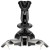 CW Office Genius MaxFire F27 USB Flight Joystick, 4 Axis, 12 Function Button, Non-Slip, Compatible with PC-Based Flight Simulators, black flight joystick with a wide non-slip base shown on a white background.