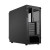 CW Office Fractal Design Focus 2 RGB Black ATX Mid Tower PC Case, rear three-quarter view showing the black case, solid side panel, rear ventilation grille, expansion slots, and bottom-mounted power supply opening