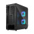 CW Office Fractal Design Focus 2 RGB Black ATX Mid Tower PC Case, black case with clear tempered glass side panel showing two illuminated 140mm RGB fans and a high-airflow mesh front.