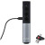 CW Office Verbatim Agenda Wireless Presenter With Red Laser Pointer, Up To 100m Wireless Range, Dual USB-A and USB-C Receiver For Universal Compatibility, Plug And Play, Grey / Black, black and grey wireless presenter with front-facing buttons, attached cable, and compact dual USB receiver on a white background