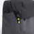 CW Office techair TACMM002 Commuter Pro 14–15.6-inch Black Messenger Bag, close-up of the textured fabric, front pocket, and zipper with yellow pull tabs.