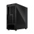CW Office Fractal Design North Mid Tower PC Case – Charcoal Black, Dark Tinted Tempered Glass, Walnut Front, ATX, 2x 140mm PWM Fans, rear three-quarter view showing the black case frame, ventilation panels, and dark tinted tempered glass side panel