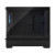 CW Office Fractal Design Pop Mini Air RGB Black Micro-ATX Mini Tower PC Case, side view of the black compact PC case with clear tempered-glass panel, visible interior, and airflow vents
