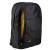 CW Office techair TANZ0713v3 Classic essential 16 - 17.3" backpack Black, black laptop backpack shown at an angle with front zippered pockets and a yellow interior accent.