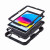 CW Office techair TAXIPF069v2 Xpedition 10th & 11th Gen iPad Rugged Case Black, exploded view showing the black rugged case components around an iPad with a colorful screen.