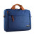 CW Office techair TAN1211 Classic Essential 14–15.6-inch Blue Shoulder Bag, front view of a blue laptop bag with a top handle, shoulder strap attachments, and brown accents.