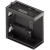 CW Office HAVN HVN-CA-HS420-06 Black Mid Tower PC Case, angled view of the black PC case showing its spacious interior, UniSheet glass side panel, and ventilated top panel