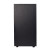 CW Office DeepCool MACUBE 110 Case, Home & Business, Black, Micro Tower, 2 x USB 3.0, Solid Side Panel, Micro ATX, Mini-ITX WITH 400W PSU, front view of a black computer case with a clean, solid panel and two feet.