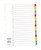 Cartridge World Index White Multicolour Tabs A-Z 
