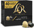 LOR Ristretto Coffee Pods PK40, aluminium capsules for espresso coffee, black and gold packaging, 40 capsules with intensity level 11, 208 grams.