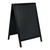 Securit Outdoor A-Frame Blackboard, black A-frame outdoor chalkboard with a dry erase surface for signage.