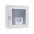 CW Office Smarty Saver Lockable Cabinet no Alarm, white metal cabinet with glass door and key lock for secure storage.