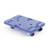 CW Office Stackable Plastic Platform Dolly, blue stackable plastic platform dolly with four wheels for easy moving of heavy loads.