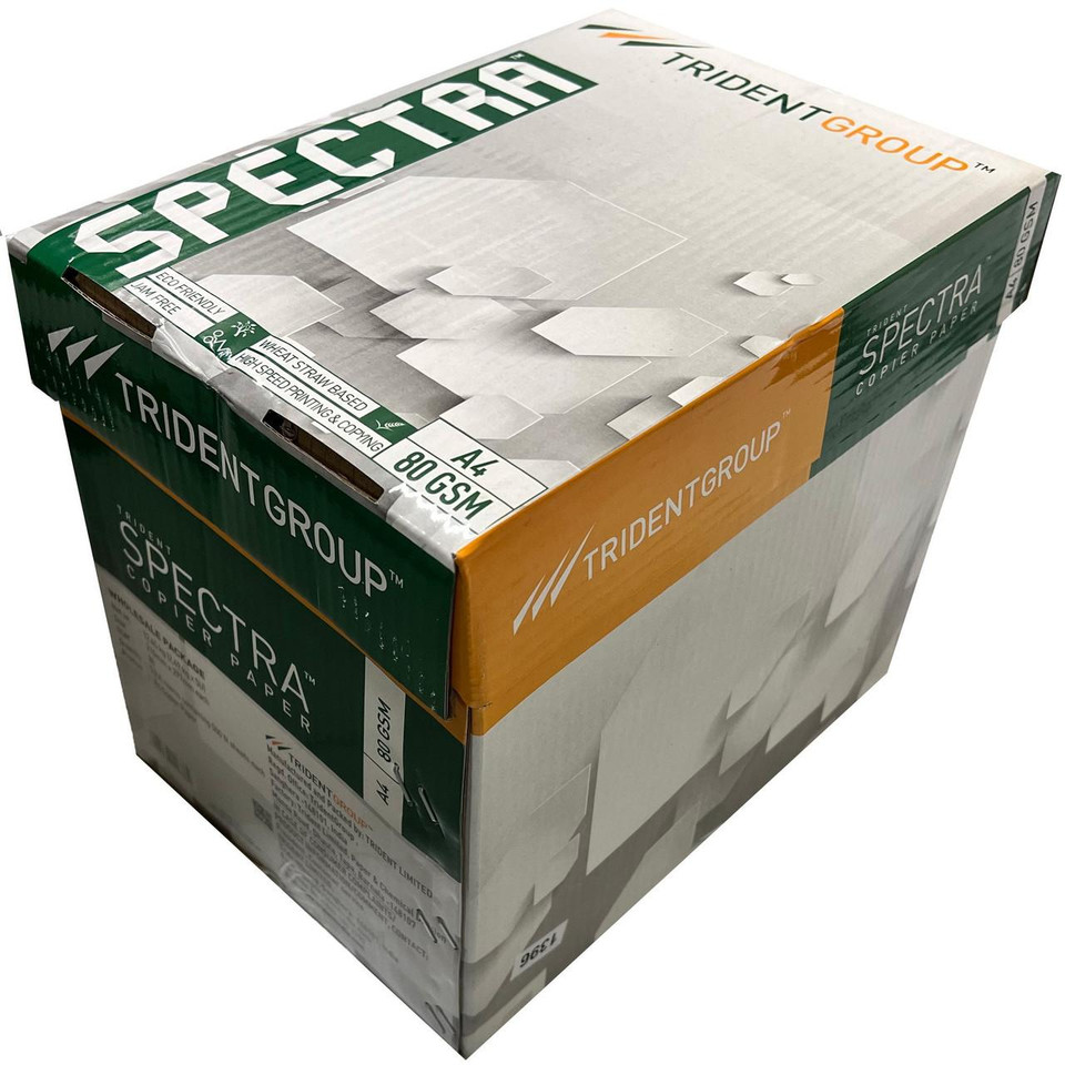 Eco Friendly Trident Spectra 80GSM Wheat Straw based made from 100% agricultural residue box of A4 Copier Paper - Eco Friendly Paper - Recycled Paper