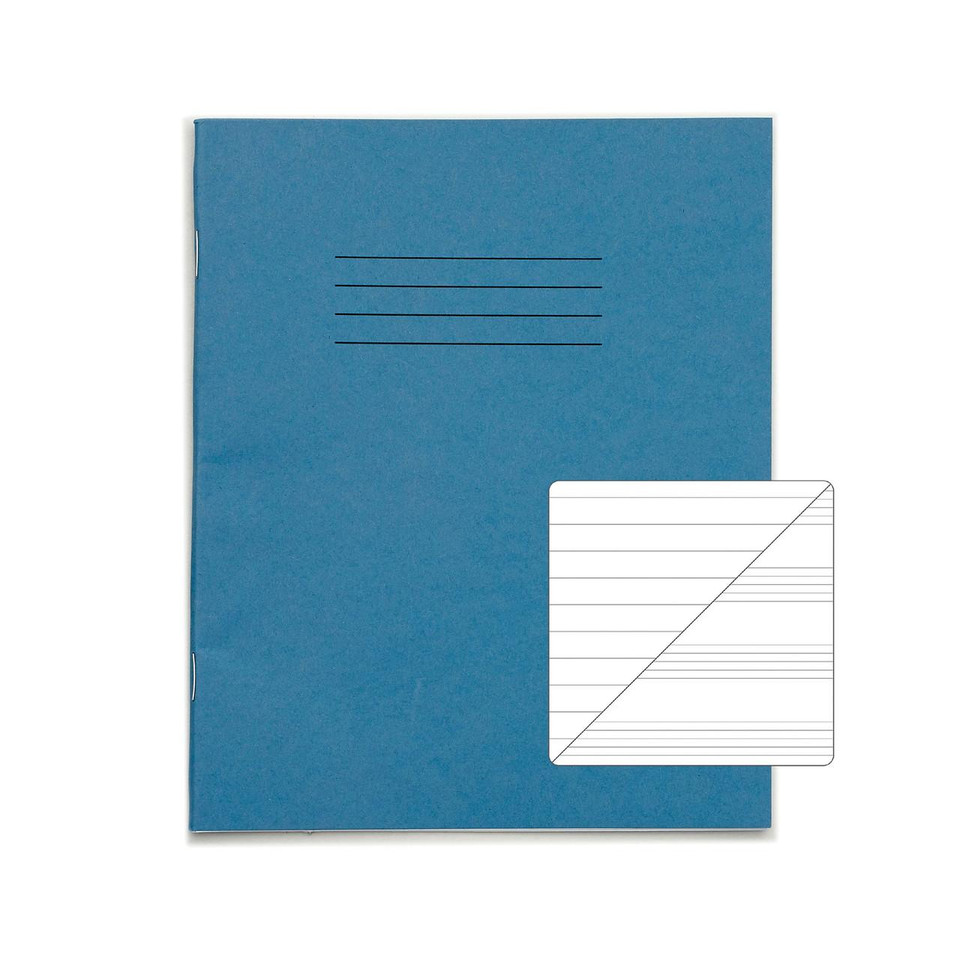 RHINO 8 x 6.5 Music Book 48 Page Light Blue F8/M8 (Pack of 100) - Exercise Books - Music Notebooks