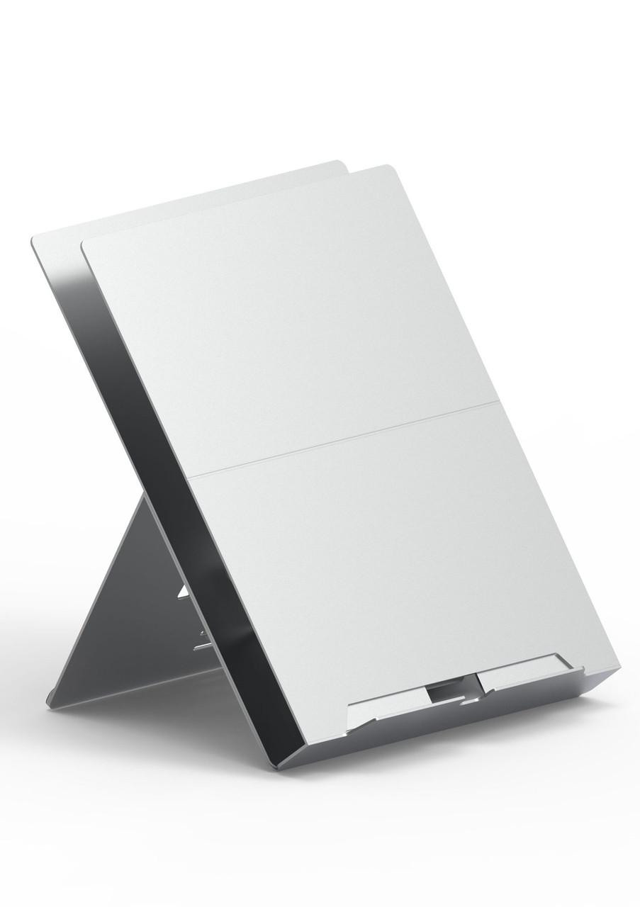 Laptop Stand with Pivotable Document Holder - Natural Aluminium - Laptop Stands - Ergonomic Accessories