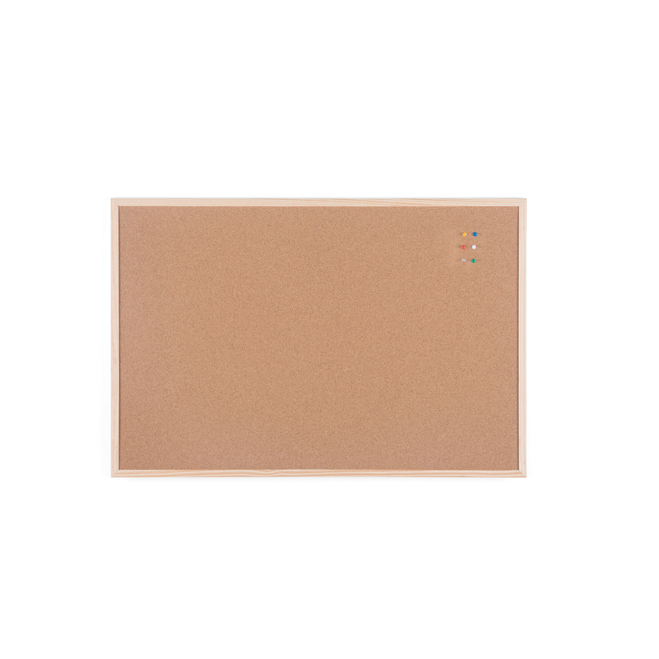 Q-Connect Cork Board Wooden Frame - Cork Boards - Notice Boards