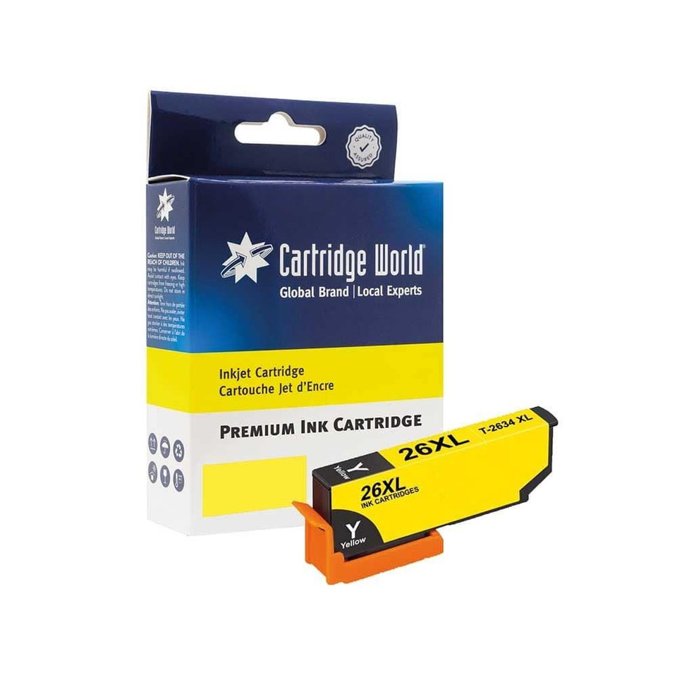 Compatible Epson Singlepack Yellow 26XL (C13T26344010) - Epson XP Expression Premium Series Ink Cartridges - Epson Expression Premium XP-800 Ink Cartridges