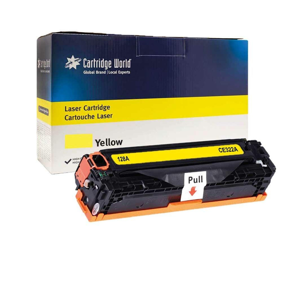 Compatible HP 128A Yellow LaserJet Toner Cartridge (CE322A) - HP Color LaserJet CM Series Toner Cartridges - HP Color LaserJet CM1415fn mfp Toner Cartridges