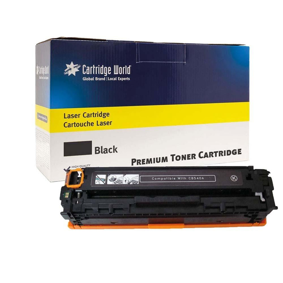 Compatible HP 125A Black LaserJet Toner Cartridge (CB540A) - HP Color LaserJet CP Series Toner Cartridges - HP Color LaserJet CP1215 Toner Cartridges