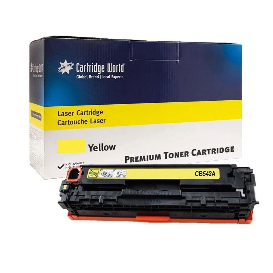 Compatible HP 125A Yellow LaserJet Toner Cartridge (CB542A) - HP Color LaserJet CP Series Toner Cartridges - HP Color LaserJet CP1215 Toner Cartridges