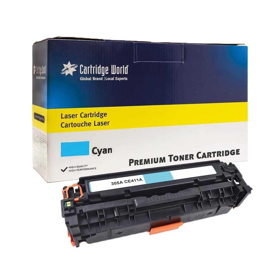Compatible HP 305A Cyan LaserJet Toner Cartridge (CE411A) - HP LaserJet Pro Series Toner Cartridges - HP LaserJet Pro 400 color M475dn Toner Cartridges