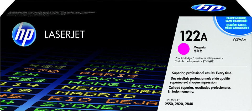 HP 122A Original Magenta Toner Cartridge - HP Color LaserJet Series Toner Cartridges - HP Color LaserJet 2550L Toner Cartridges