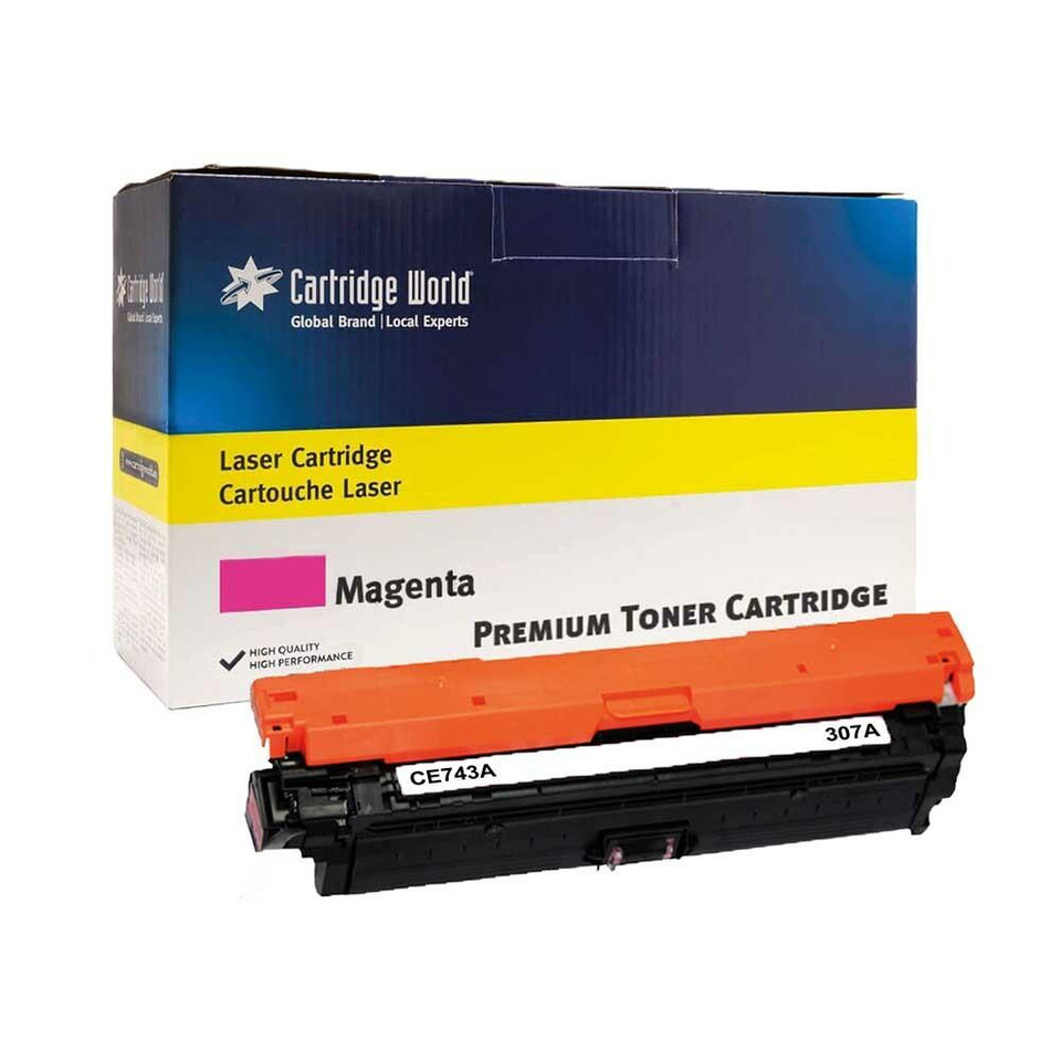 Compatible HP 307A Magenta LaserJet Toner Cartridge (CE743A) - HP Color LaserJet CP Series Toner Cartridges - HP Color LaserJet CP5225 Toner Cartridges