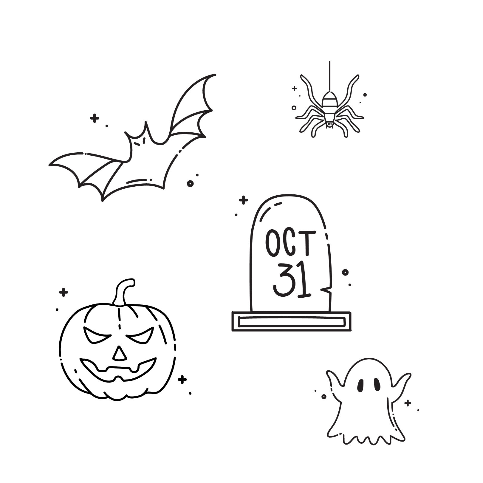 halloween colouring page