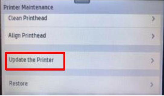 HP Update the printer