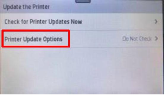 HP Printer Update Options