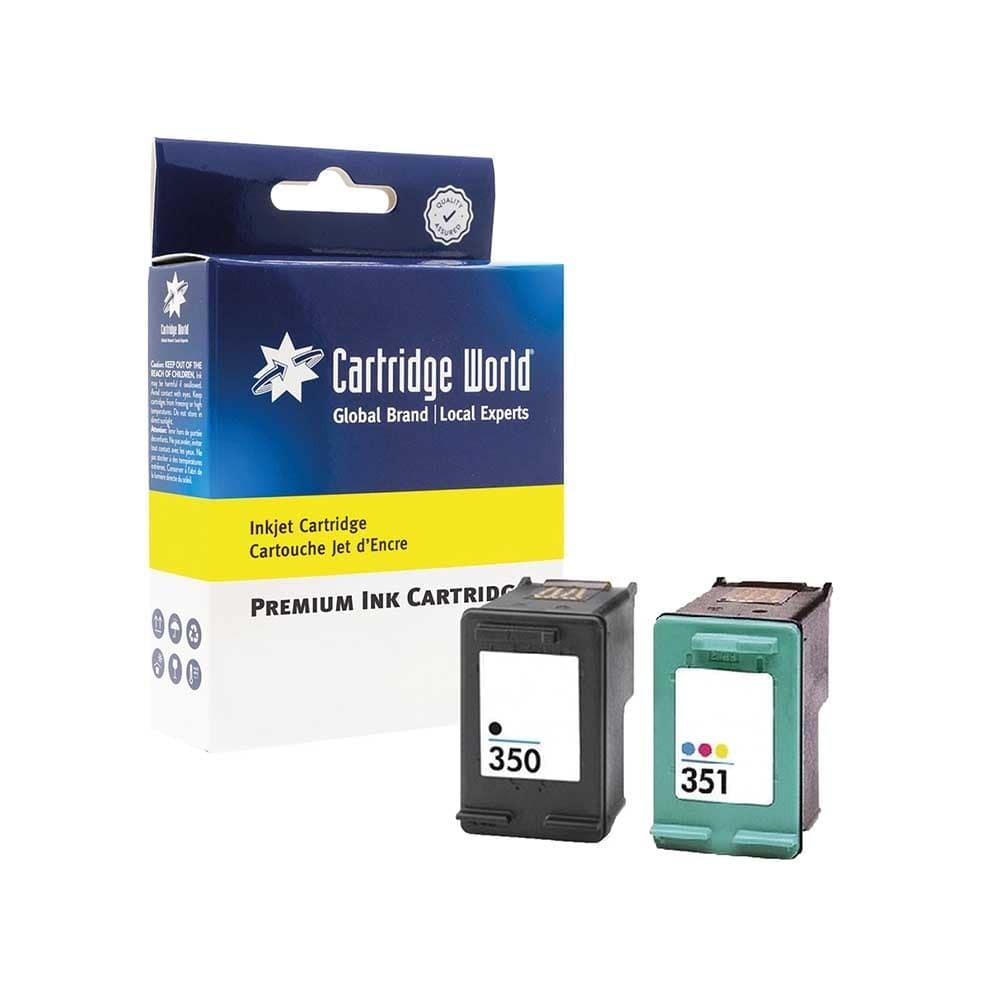 Cartridge World Compatible with HP 350 Black/351 Tri-colour 2 Pack Inkjet Cartridges SD412EE