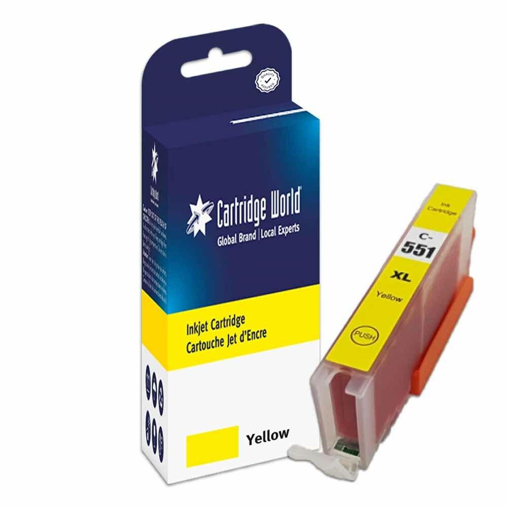 Cartridge World Compatible with Canon CLI-551XLY Yellow 6446B001