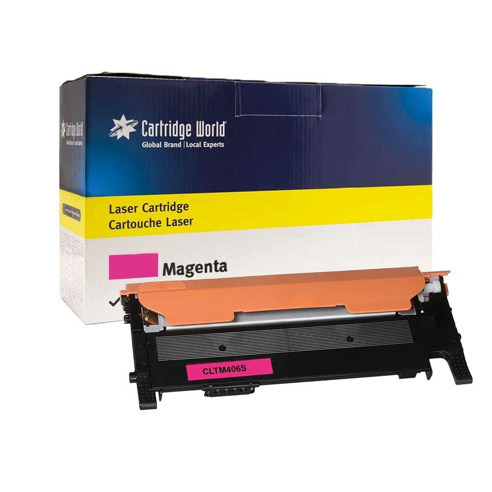 Cartridge World Compatible with Samsung CLT-M406S/ELS Magenta Toner