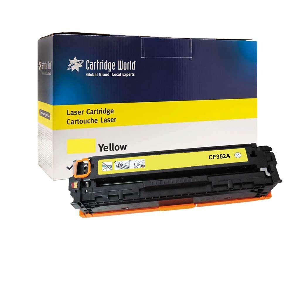 Cartridge World Compatible with HP 130A Yellow LaserJet Toner Cartridge CF352A