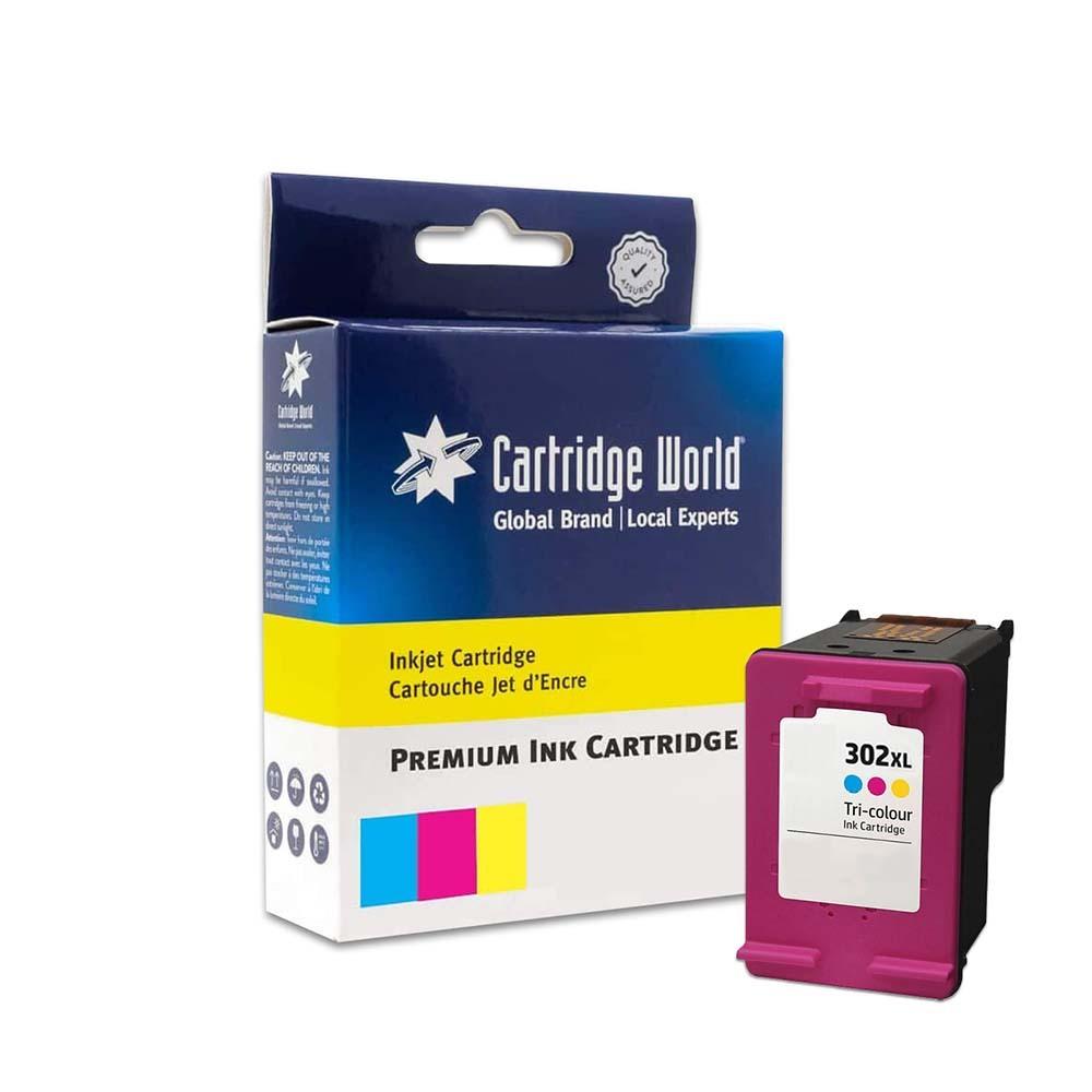 Cartridge World Compatible with HP 302XL High Yield Tri-colour Inkjet Cartridge F6U67AE