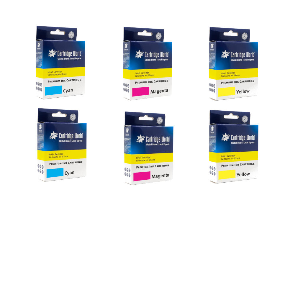 Cartridge World Compatible with HP 364XL 6 Pack High Yield Cyan/Magenta/Yellow Inkjet Cartridges