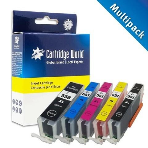 Cartridge World Compatible with Canon PGI-550/CLI-551 XL Multipack