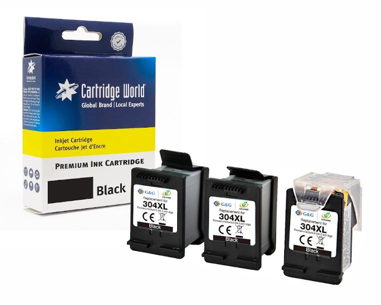 Cartridge World Compatible HP 304XL High Capacity Black Saver Pack N9K08AE x 3 Ink Tanks
