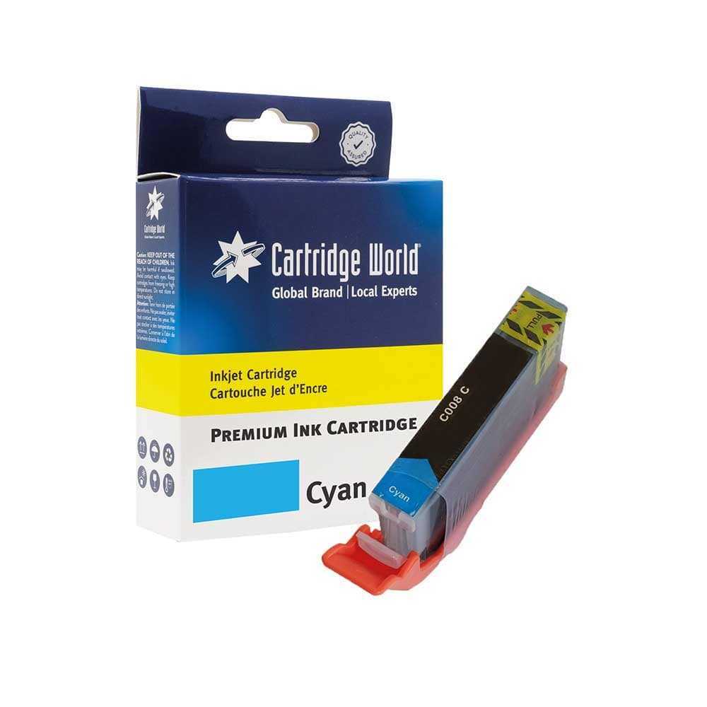 Cartridge World Compatible with Canon CLI-8C Cyan Inkjet Cartridge 0621B001