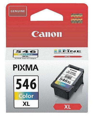 Canon CL-546XL Original Cyan, Magenta, Yellow Tri-Colour Ink Cartridge (8288B001), front view of the packaging displaying the cartridge image and color labels.