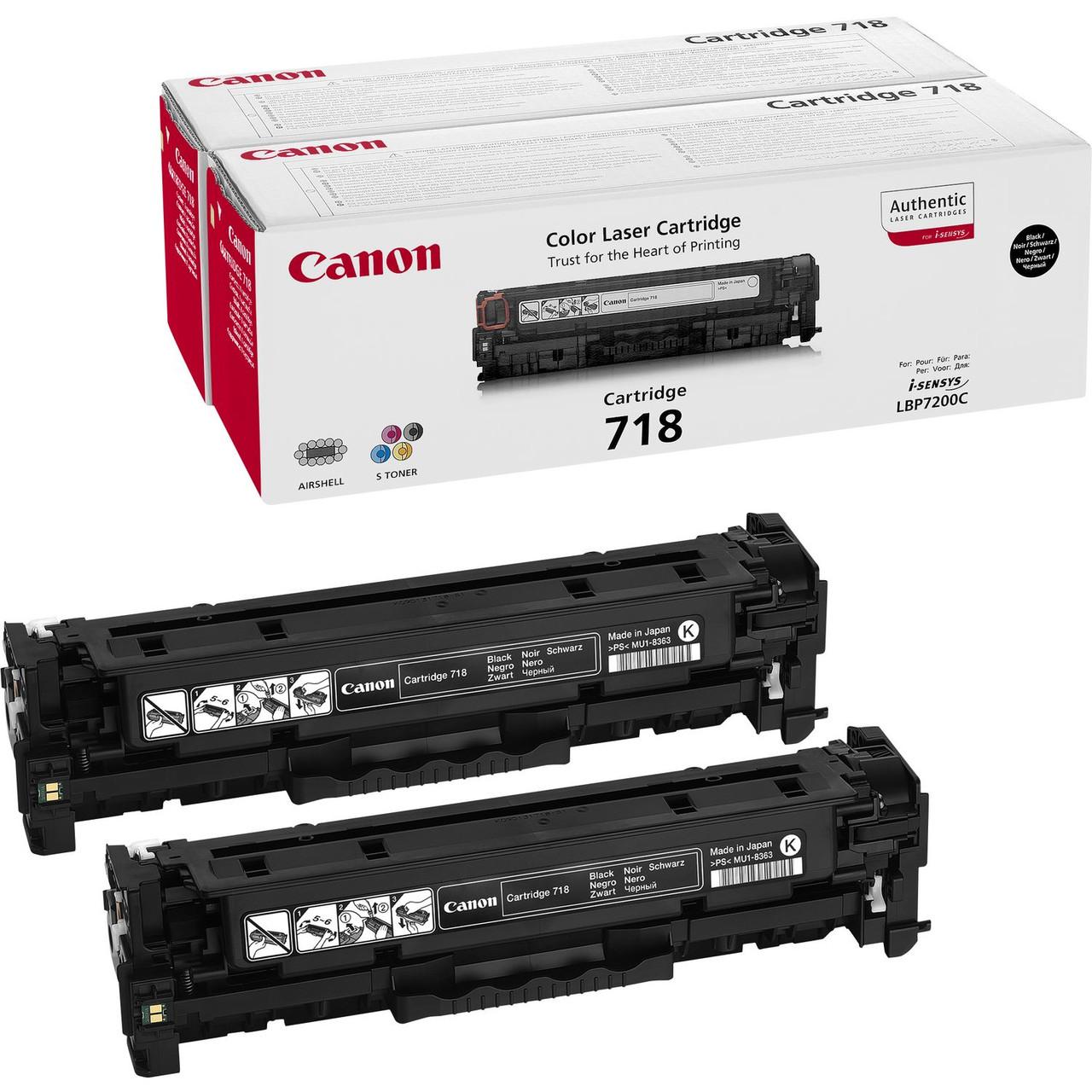 Canon CRG-718 Bk VP Original Black 2 pc(s)